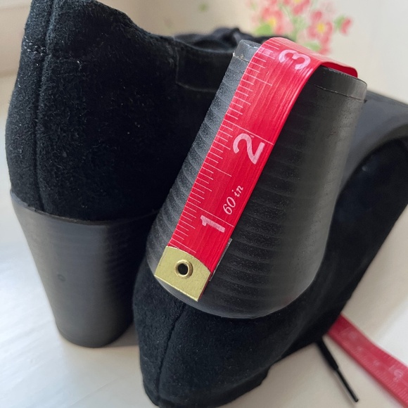 Clarks Black Suede Block Heels - Picture 6 of 6